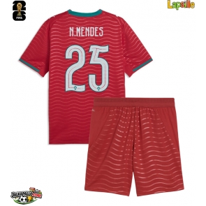 Portugali Nuno Mendes #25 Kotipaita Lapsille MM-kisat 2026 Lyhythihainen (+ shortsit)